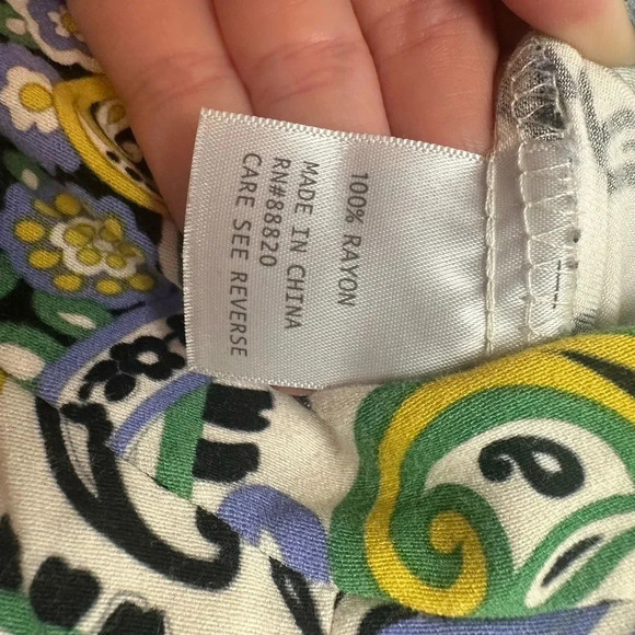 Haute Hippie Pants Size XL Wide Leg Paisley Green Maximalist Dopamine Boho - Picture 7 of 9